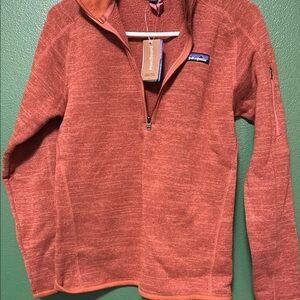Patagonia Orange Better Sweater 1/4 zip